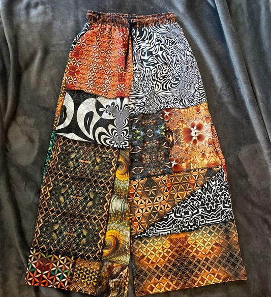 Patchwork Pants XS-XL