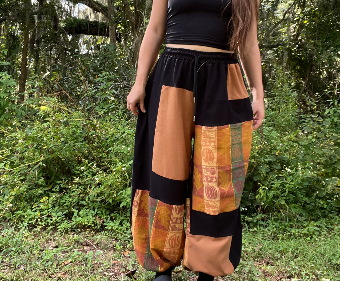 Pumpkin Patchwork Pants XS-XL