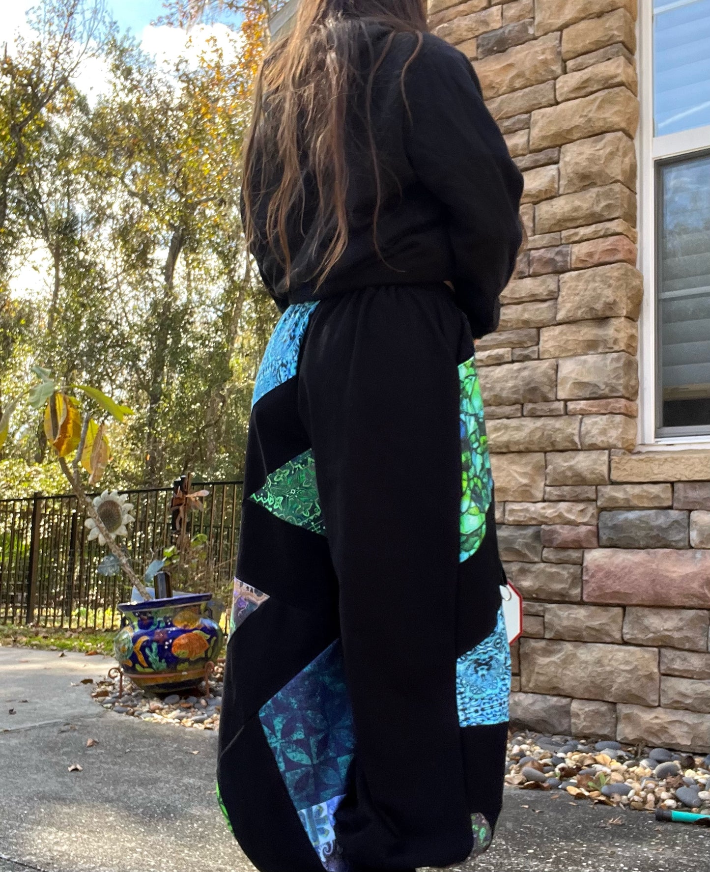 Cool Toned Patchwork Pants XS-XL