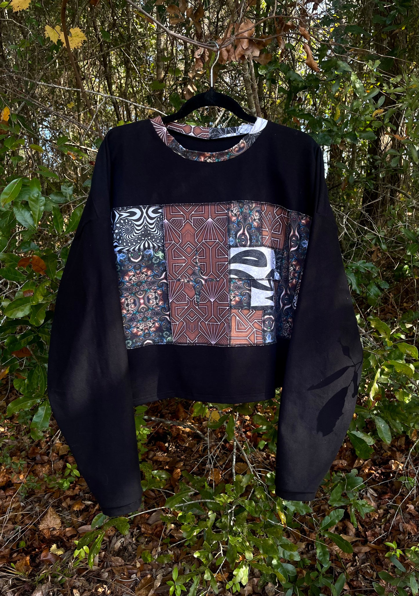 Cubed Flowers Cotton Crewneck XL