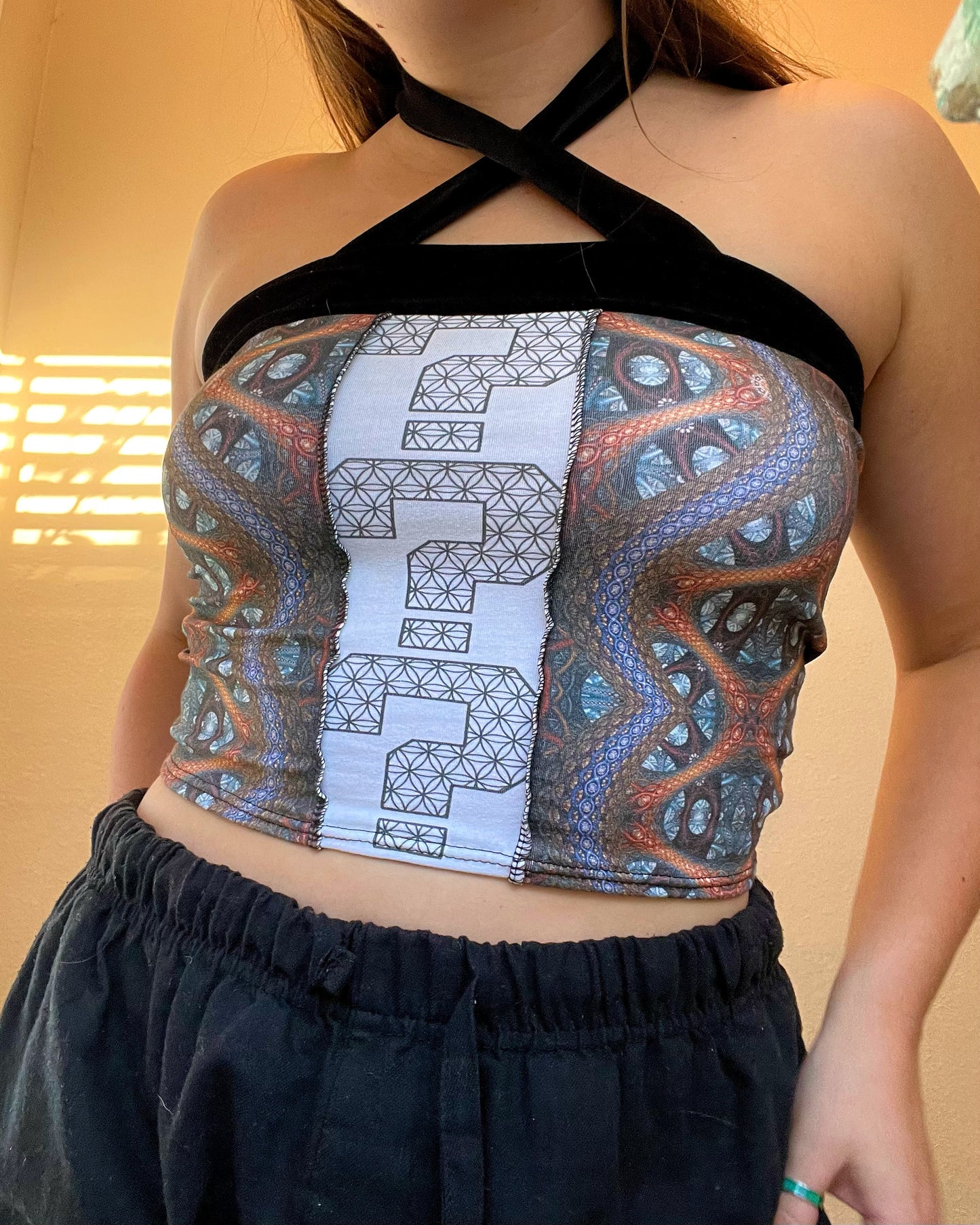 Patchwork Tube Top w/ Straps V3 -Sewn By Me ♡