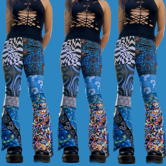 Blues Patchwork Pants ♡ L/XL