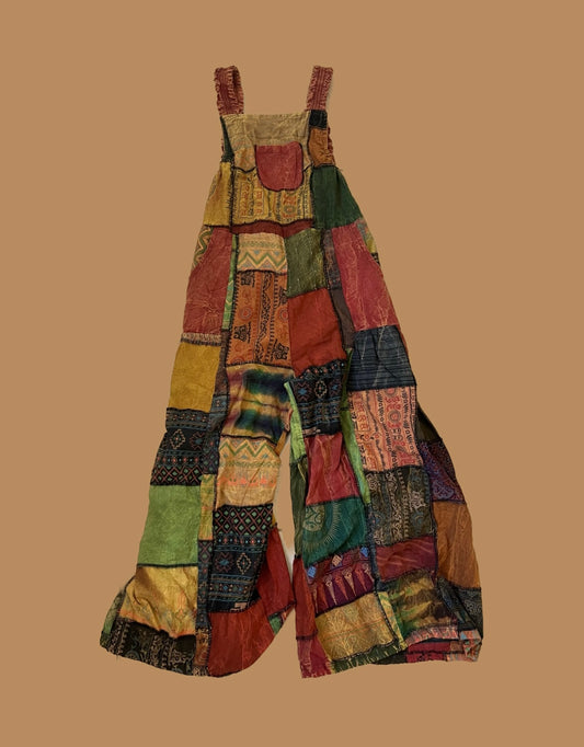 Warm Toned Full Patchwork Overalls V1