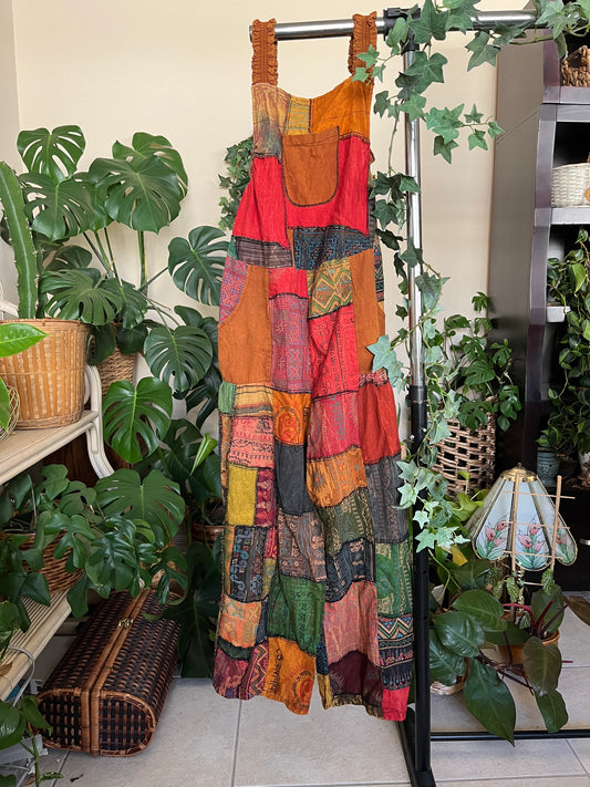 Warm Toned Full Patchwork Overalls V3