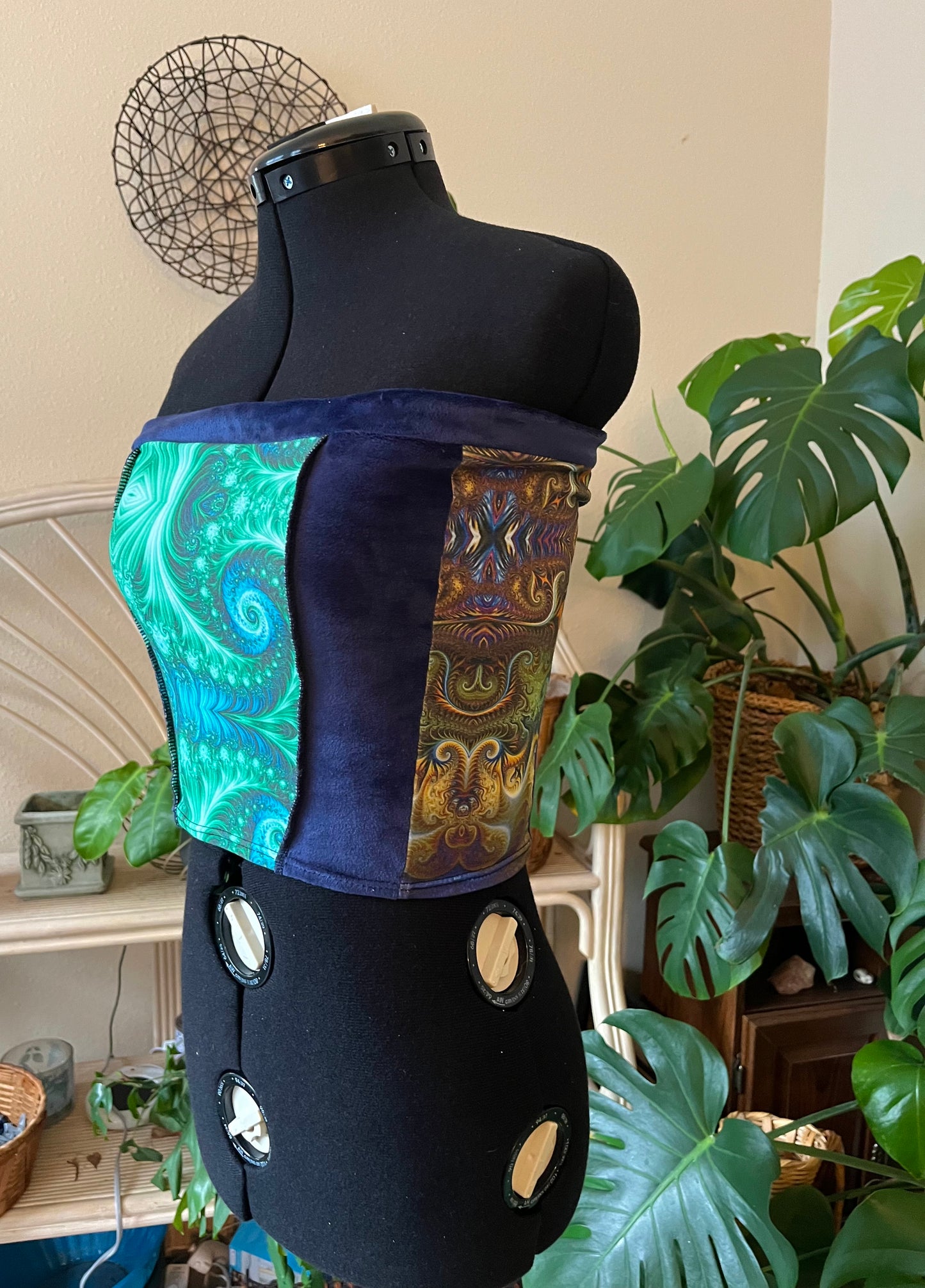 Fractal Tube Top W/ Pocket - Sewn by Me ♡ Small